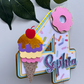 Personalised Ice Cream Cake Topper / Any name and age / Layered / 3D