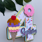 Personalised Ice Cream Cake Topper / Any name and age / Layered / 3D
