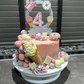 Personalised Ice Cream Number Cake topper / Name and Age / Layered / 3D