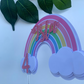 Personalised Pastel Rainbow Cake Topper / Pink Rainbow / Name and Age / First Birthday